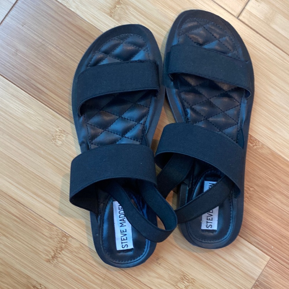 Steve Madden Black Strappy Sandals